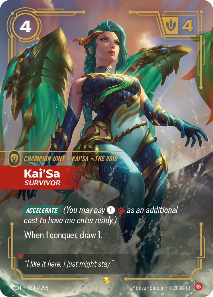 KaI'Sa - Survivor 39a - Riftbound League of Legends OGN kart görseli