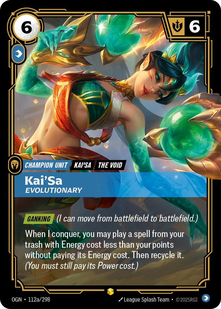 KaI'Sa - Evolutionary 112a - Riftbound League of Legends OGN kart görseli