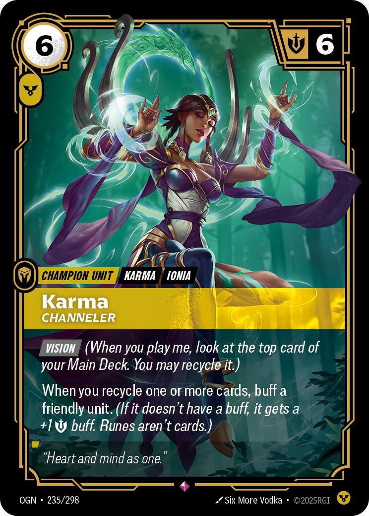 Karma - Channeler 235 - Riftbound League of Legends OGN kart görseli