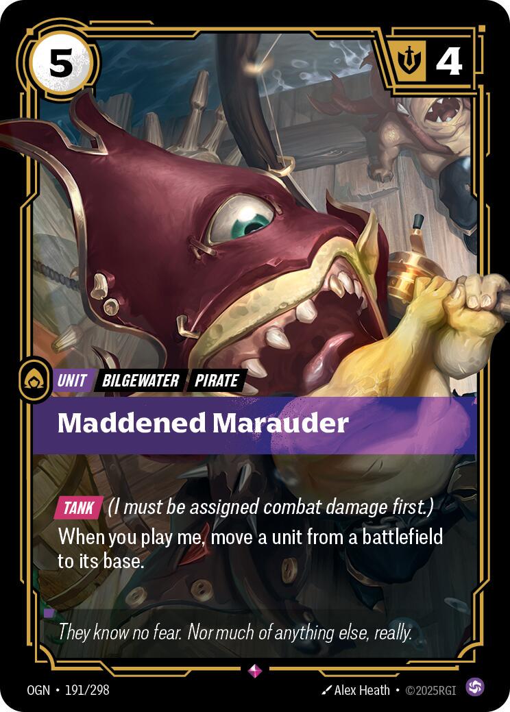 Maddened Marauder 191 - Riftbound League of Legends OGN kart görseli