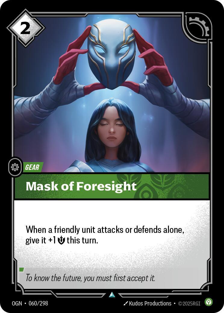 Mask of Foresight 60 - Riftbound League of Legends OGN kart görseli