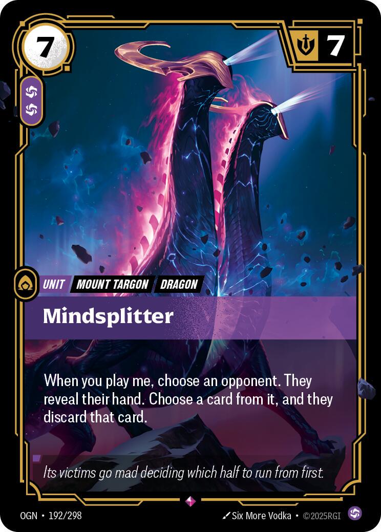 Mindsplitter 192 - Riftbound League of Legends OGN kart görseli