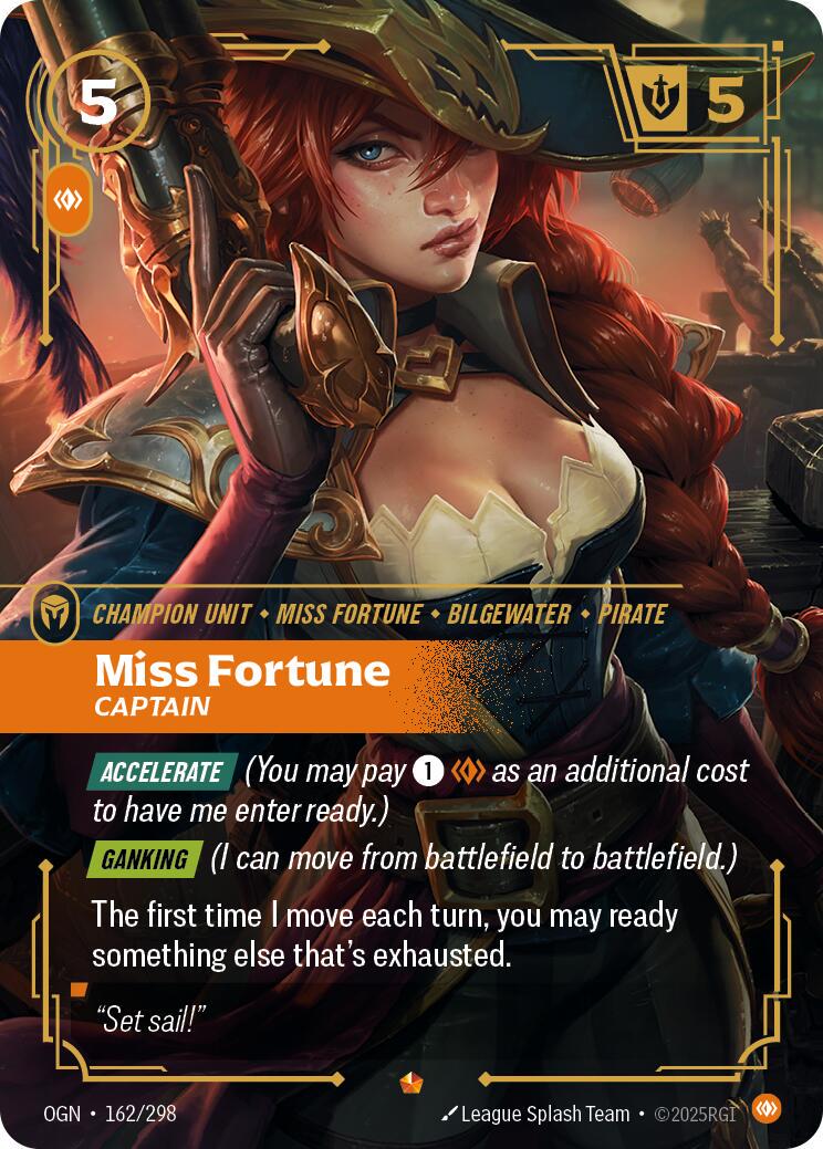 Miss Fortune - Captain 162 - Riftbound League of Legends OGN kart görseli