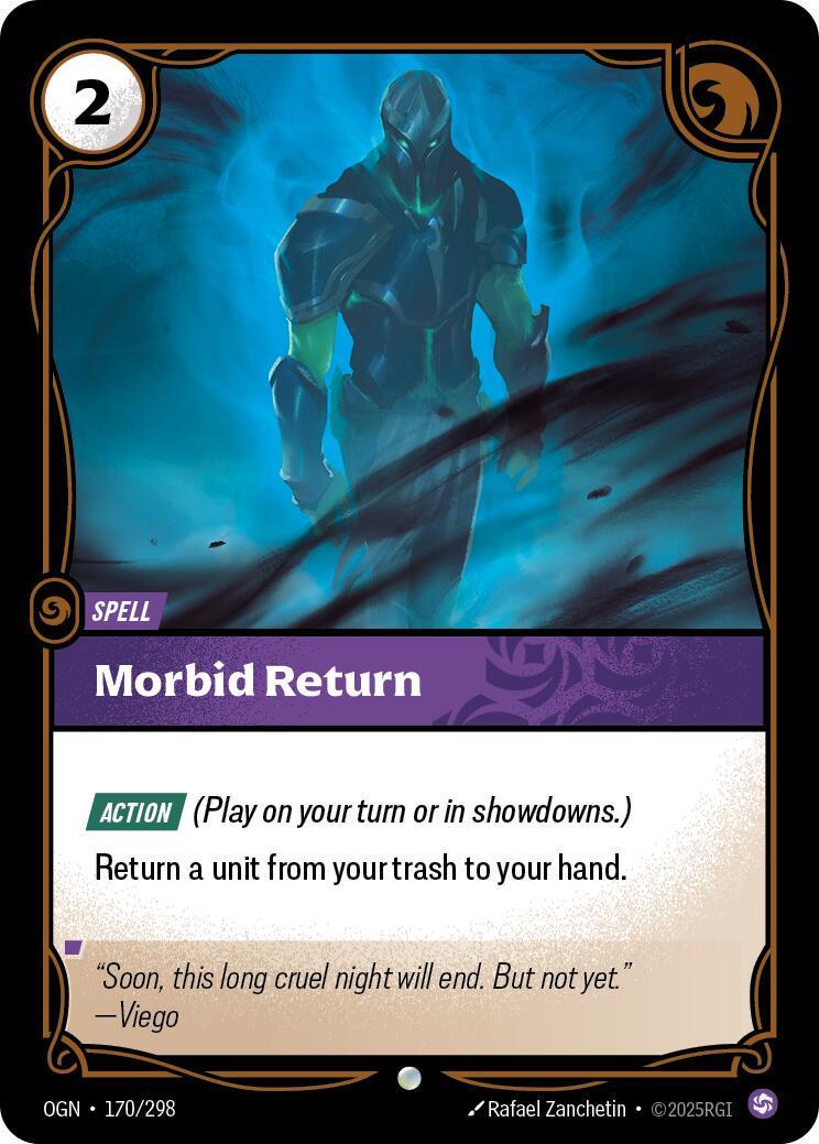Morbid Return 170 - Riftbound League of Legends OGN kart görseli