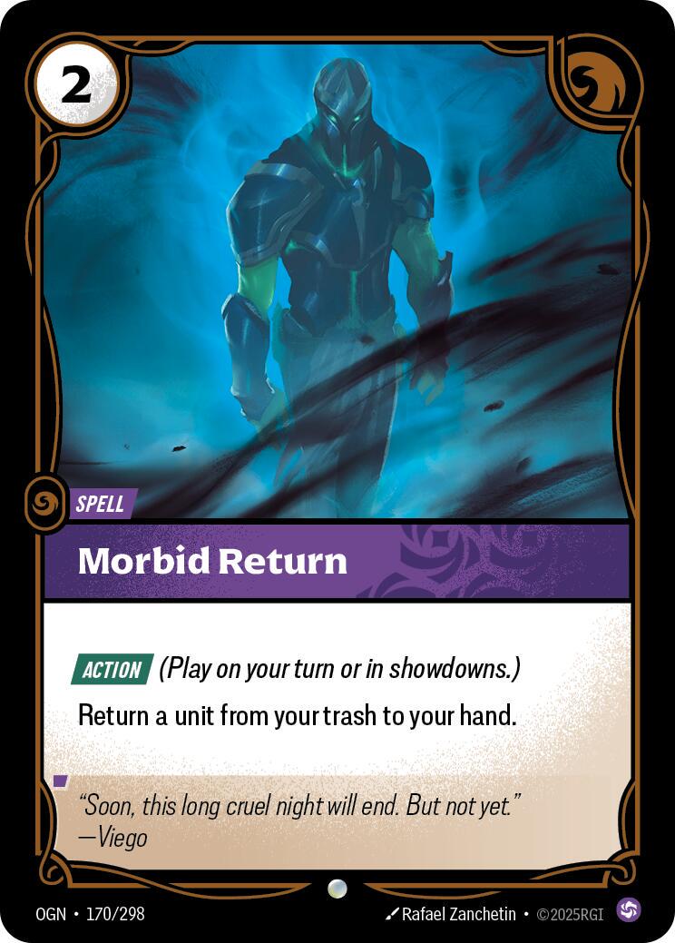 Morbid Return 170 - Riftbound League of Legends OGN kart görseli
