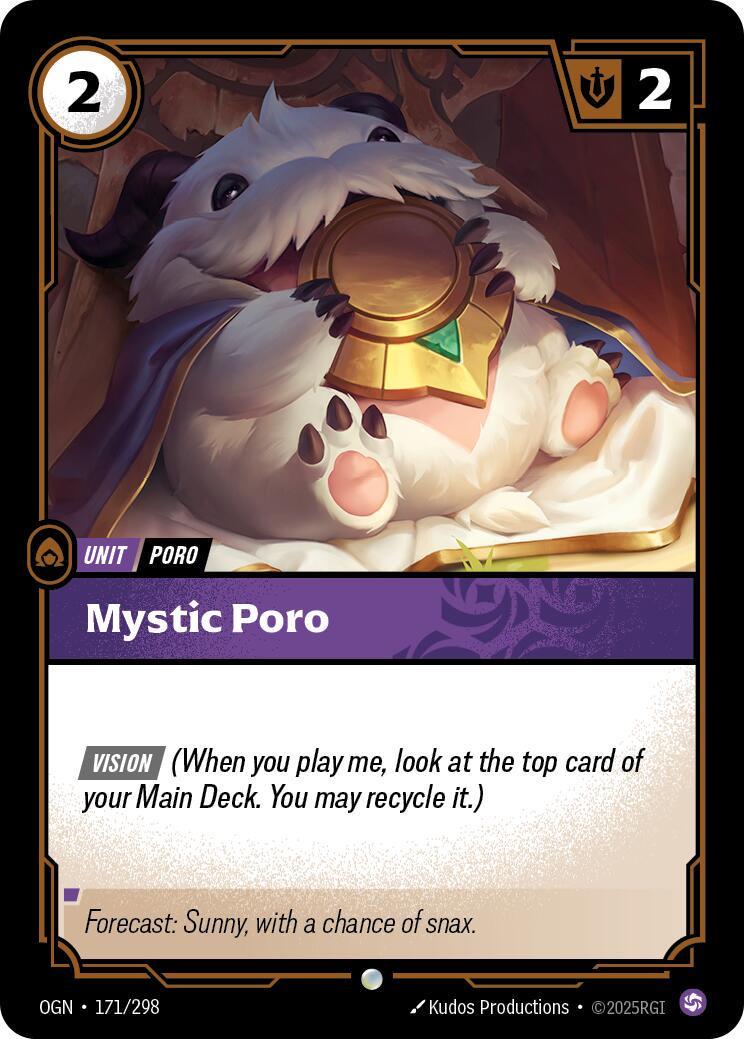 Mystic Poro 171 - Riftbound League of Legends OGN kart görseli