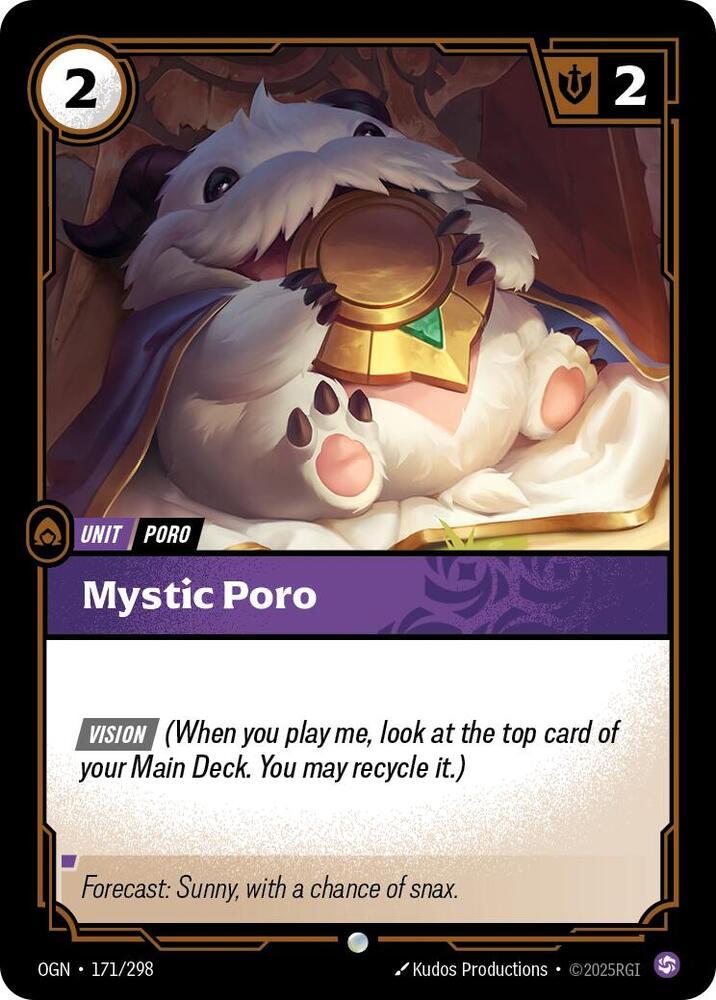 Mystic Poro 171 - Riftbound League of Legends OGN kart görseli