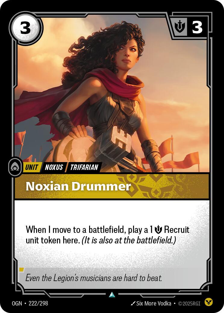 Noxian Drummer 222 - Riftbound League of Legends OGN kart görseli