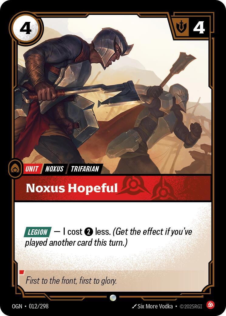 Noxus Hopeful 12 - Riftbound League of Legends OGN kart görseli