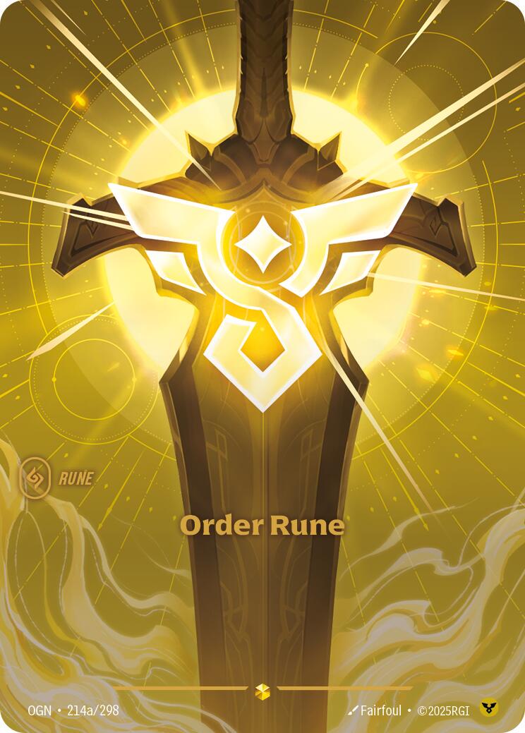 Order Rune 214a - Riftbound League of Legends OGN kart görseli