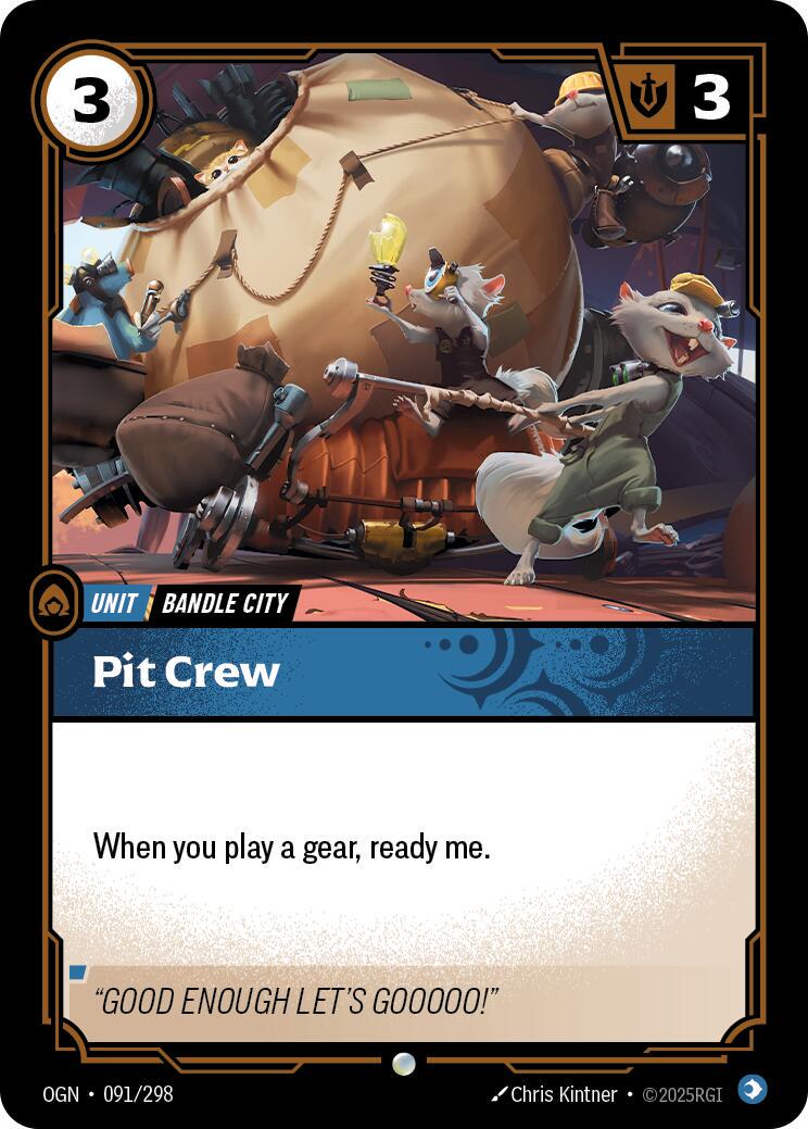 Pit Crew 91 - Riftbound League of Legends OGN kart görseli