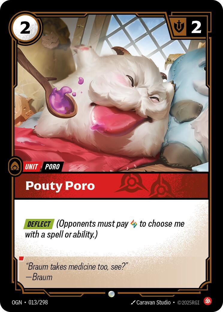 Pouty Poro 13 - Riftbound League of Legends OGN kart görseli