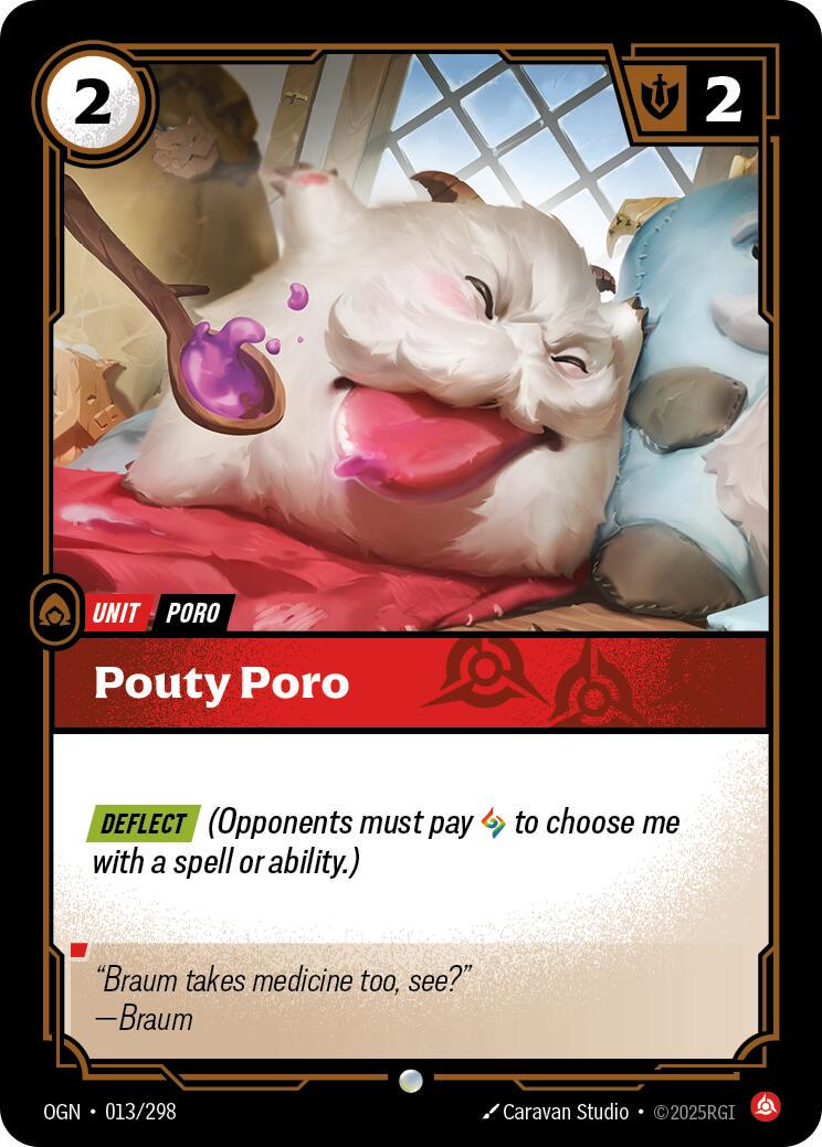 Pouty Poro 13 - Riftbound League of Legends OGN kart görseli