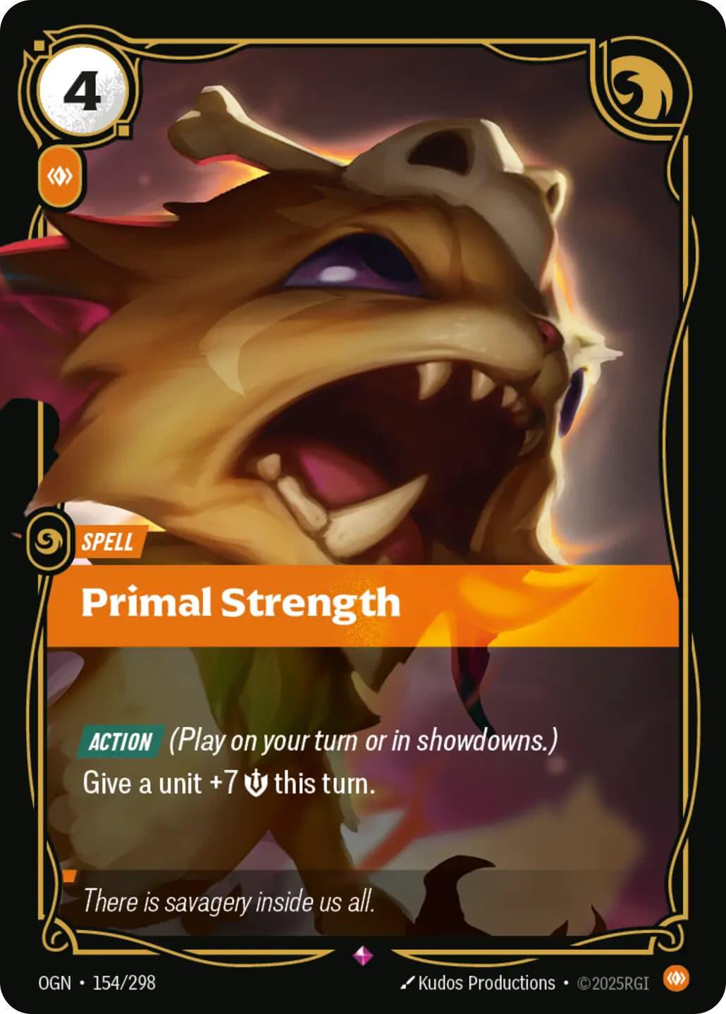 Primal Strength 154 - Riftbound League of Legends OGN kart görseli
