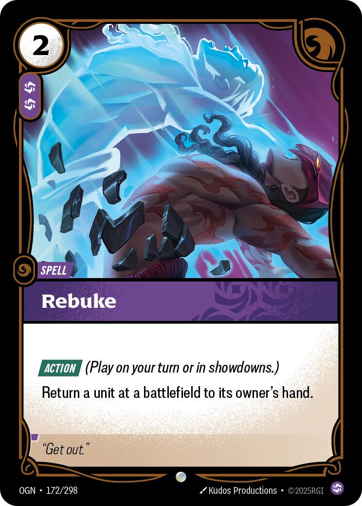 Rebuke 172 - Riftbound League of Legends OGN kart görseli