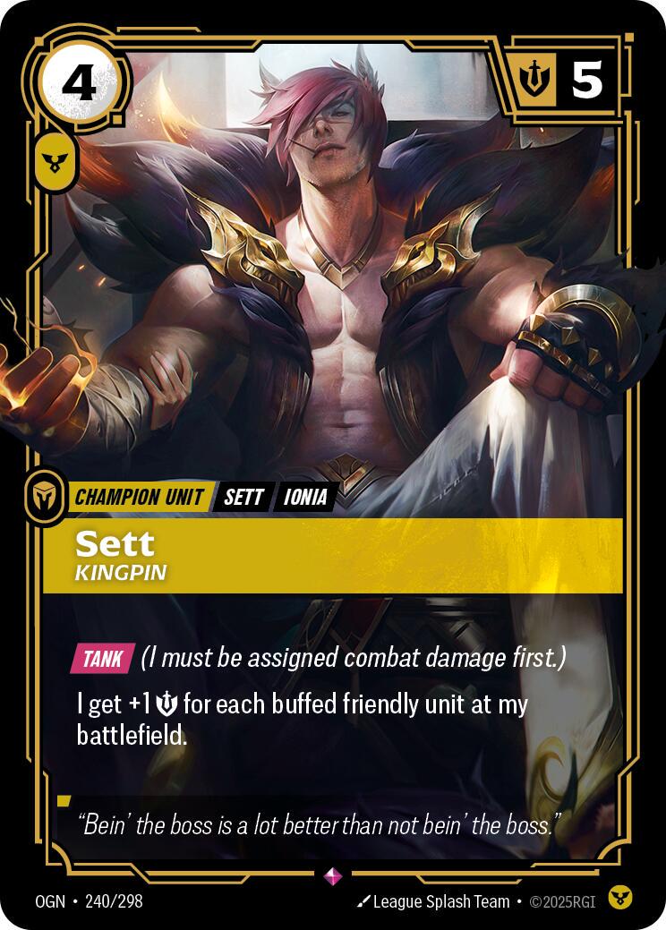 Sett - Kingpin 240 - Riftbound League of Legends OGN kart görseli