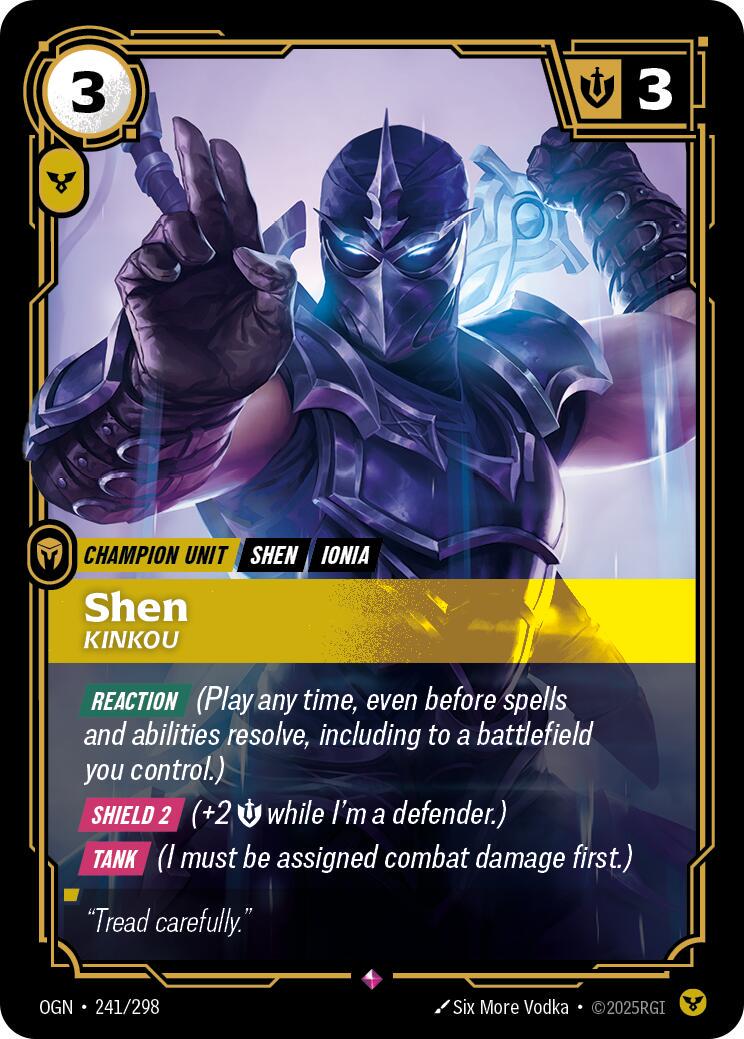 Shen - Kinkou 241 - Riftbound League of Legends OGN kart görseli