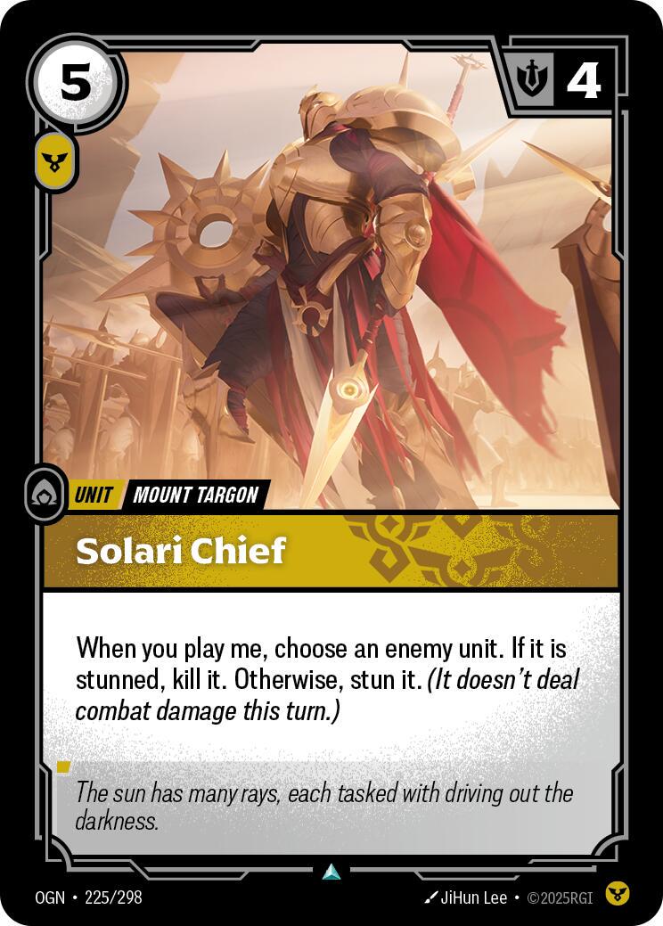 Solari Chief 225 - Riftbound League of Legends OGN kart görseli