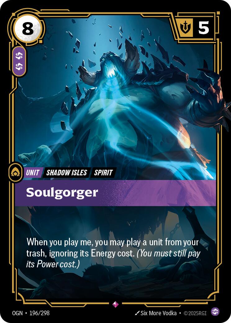 Soulgorger 196 - Riftbound League of Legends OGN kart görseli