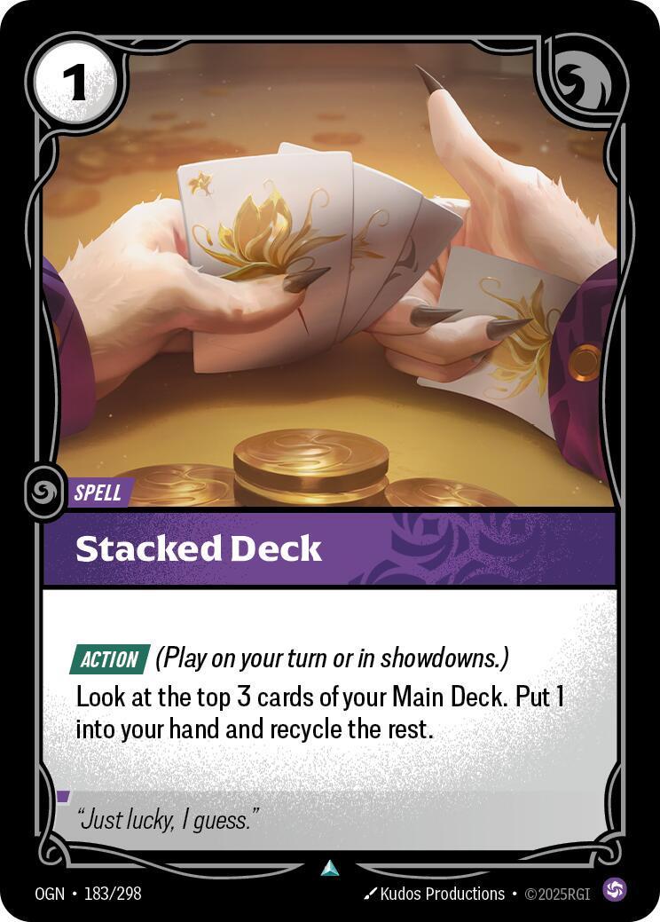 Stacked Deck 183 - Riftbound League of Legends OGN kart görseli