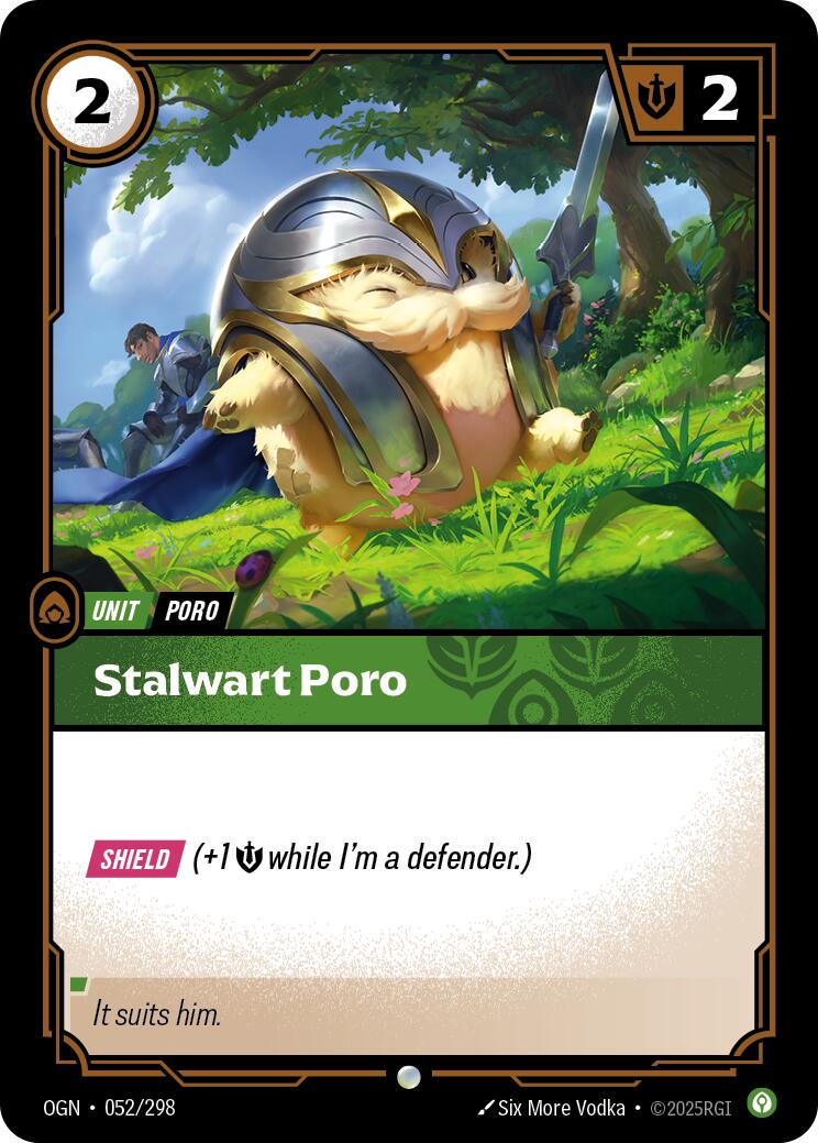 Stalwart Poro 52 - Riftbound League of Legends OGN kart görseli