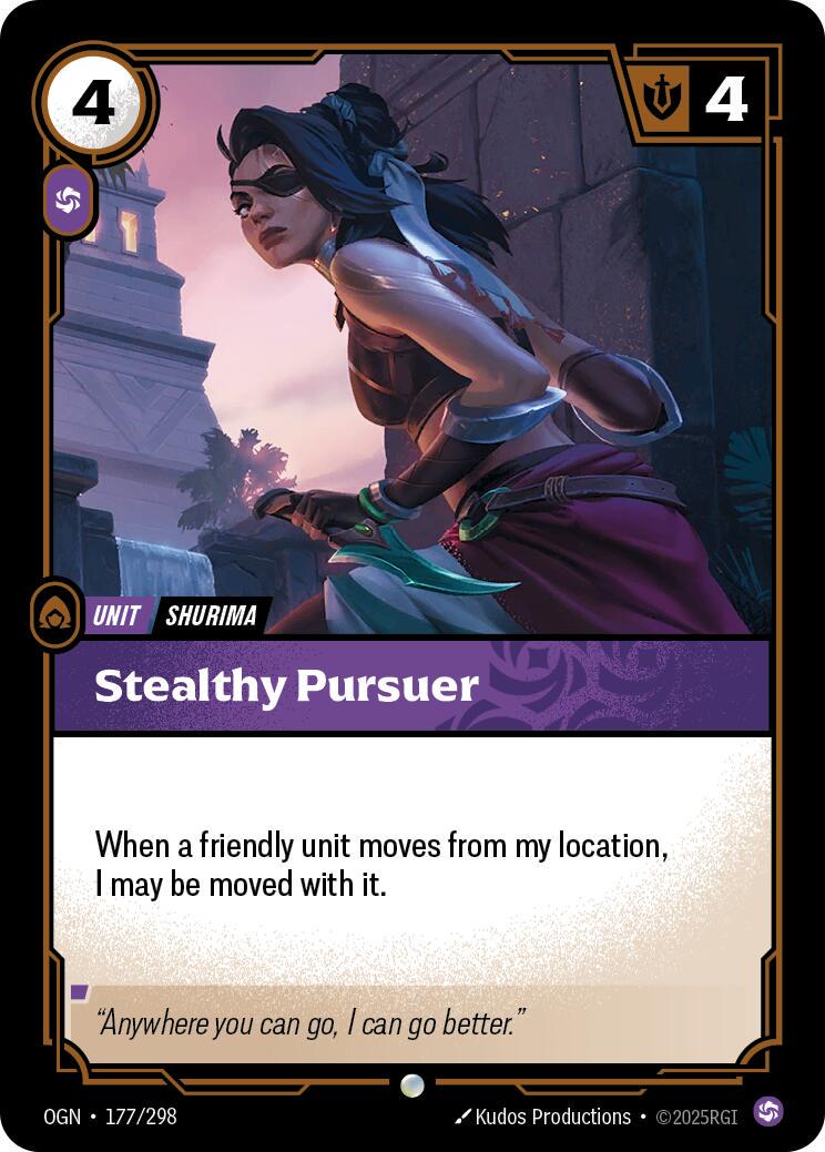 Stealthy Pursuer 177 - Riftbound League of Legends OGN kart görseli