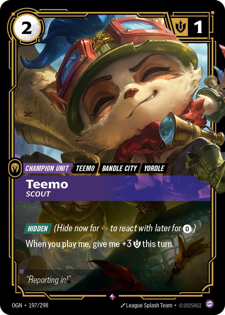 Teemo - Scout 197 - Riftbound League of Legends OGN kart görseli