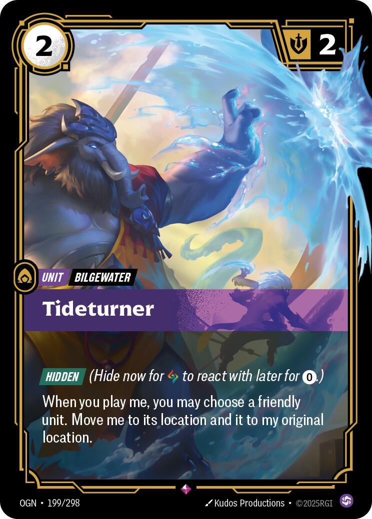 Tideturner 199 - Riftbound League of Legends OGN kart görseli