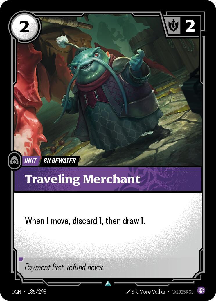 Traveling Merchant 185 - Riftbound League of Legends OGN kart görseli