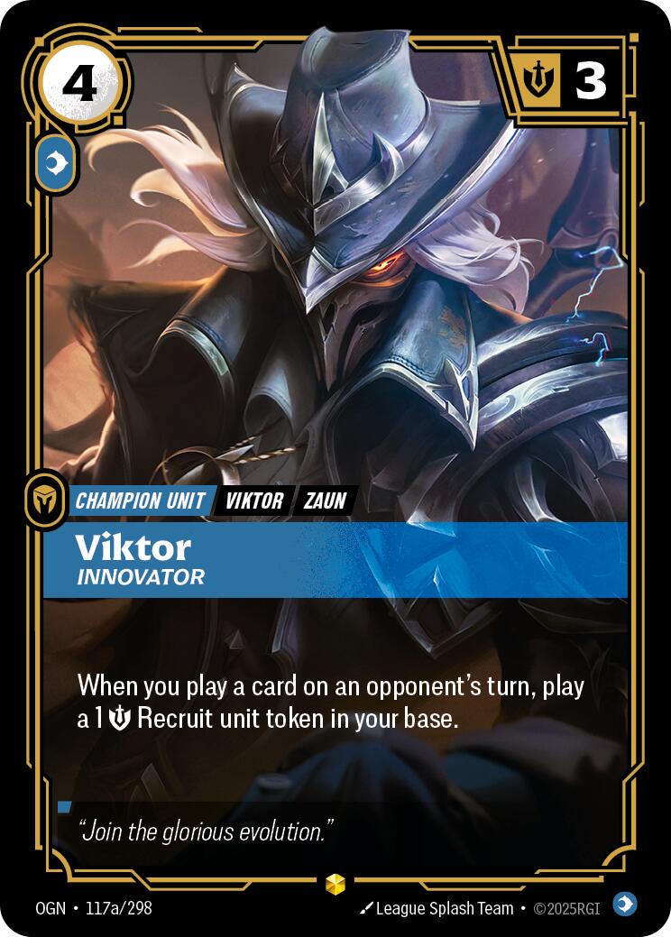 Viktor - Innovator 117a - Riftbound League of Legends OGN kart görseli