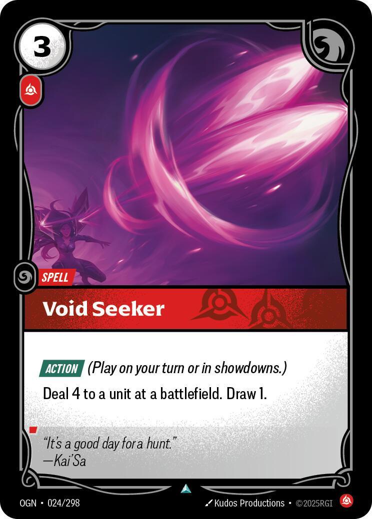 Void Seeker 24 - Riftbound League of Legends OGN kart görseli
