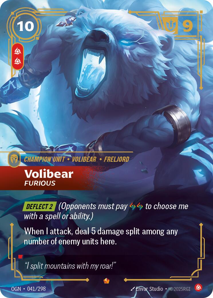 Volibear - Furious 41 - Riftbound League of Legends OGN kart görseli