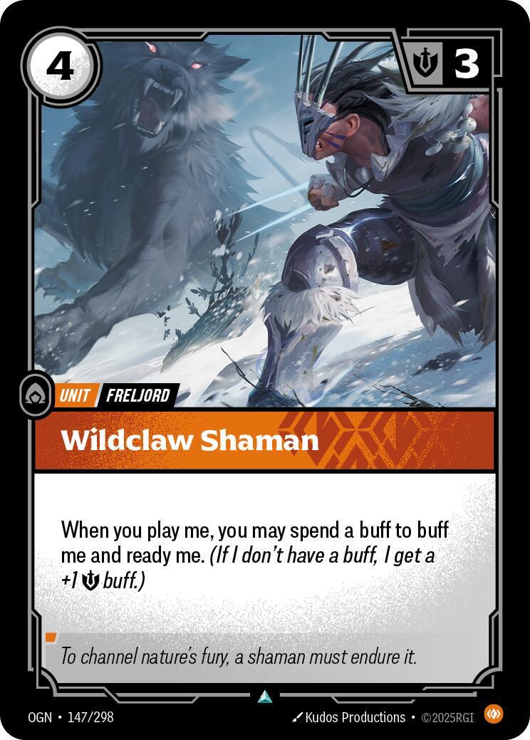 Wildclaw Shaman 147 - Riftbound League of Legends OGN kart görseli