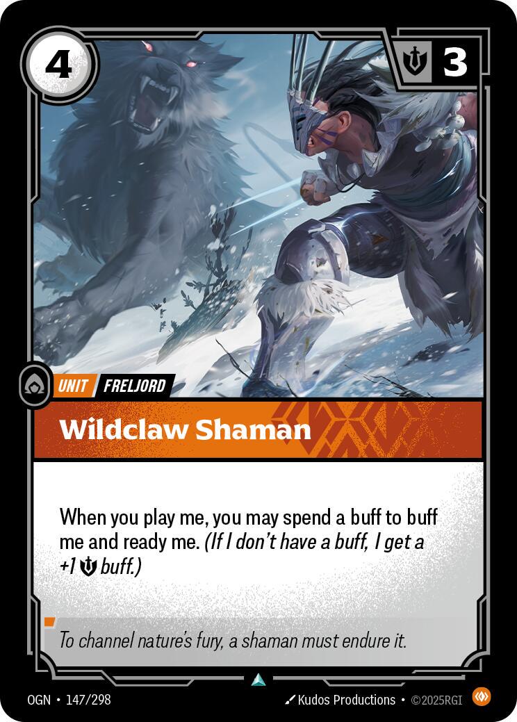 Wildclaw Shaman 147 - Riftbound League of Legends OGN kart görseli