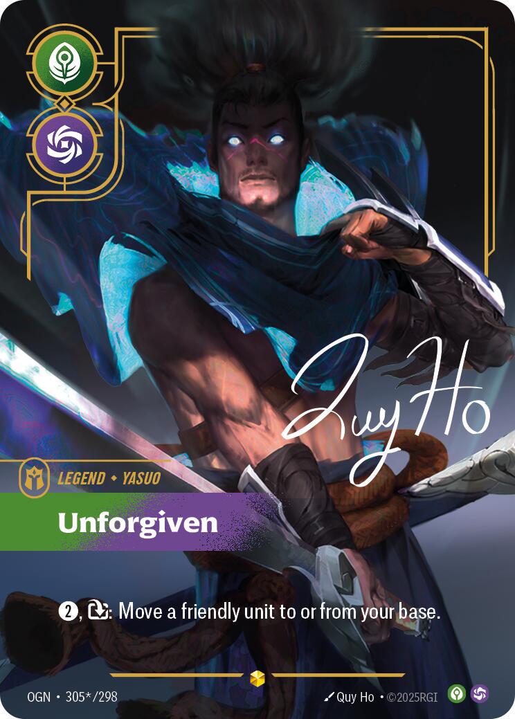 Yasuo - Unforgiven 305 - Riftbound League of Legends OGN kart görseli