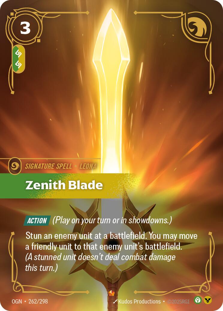 Zenith Blade 262 - Riftbound League of Legends OGN kart görseli
