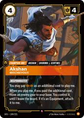 Akshan - Mischievous 109 - Riftbound League of Legends SFD kart gorseli