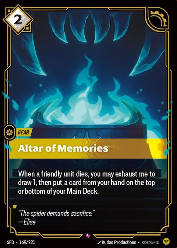 Altar of Memories 169 - Riftbound League of Legends SFD kart görseli