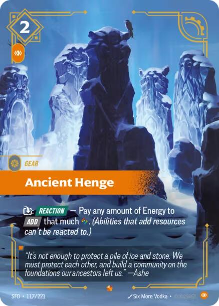 Ancient Henge 117 - Riftbound League of Legends SFD kart görseli