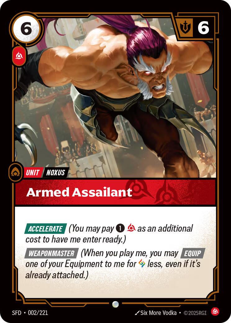 Armed Assailant 2 - Riftbound League of Legends SFD kart görseli