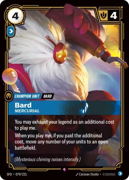 Bard - Mercurial 79 - Riftbound League of Legends SFD kart görseli