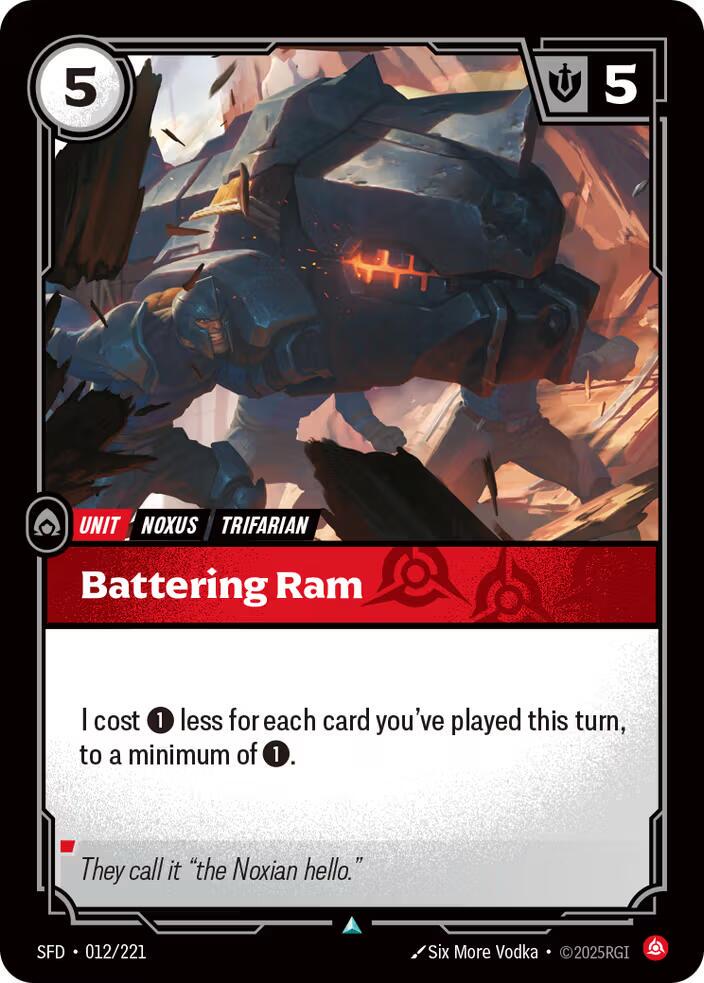 Battering Ram 12 - Riftbound League of Legends SFD kart görseli