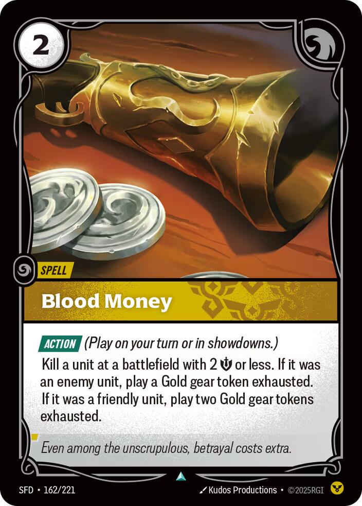 Blood Money 162 - Riftbound League of Legends SFD kart görseli