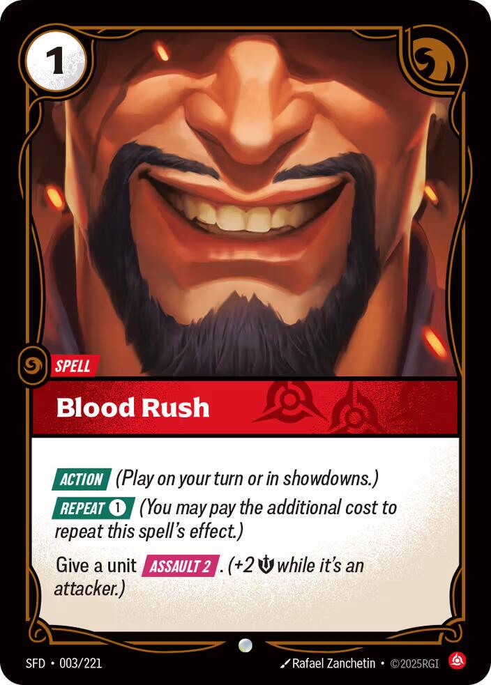 Blood Rush 3 - Riftbound League of Legends SFD kart görseli
