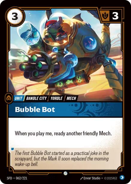 Bubble Bot 62 - Riftbound League of Legends SFD kart görseli