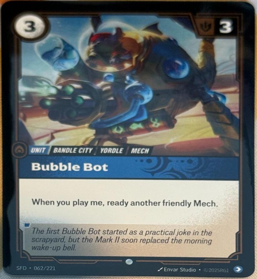 Bubble Bot 62 - Riftbound League of Legends SFD kart görseli