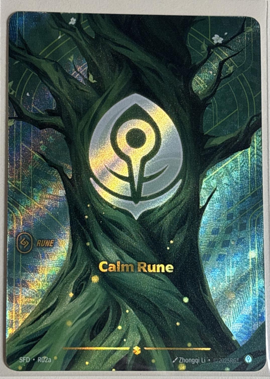 Calm Rune R02a - Riftbound League of Legends SFD kart görseli
