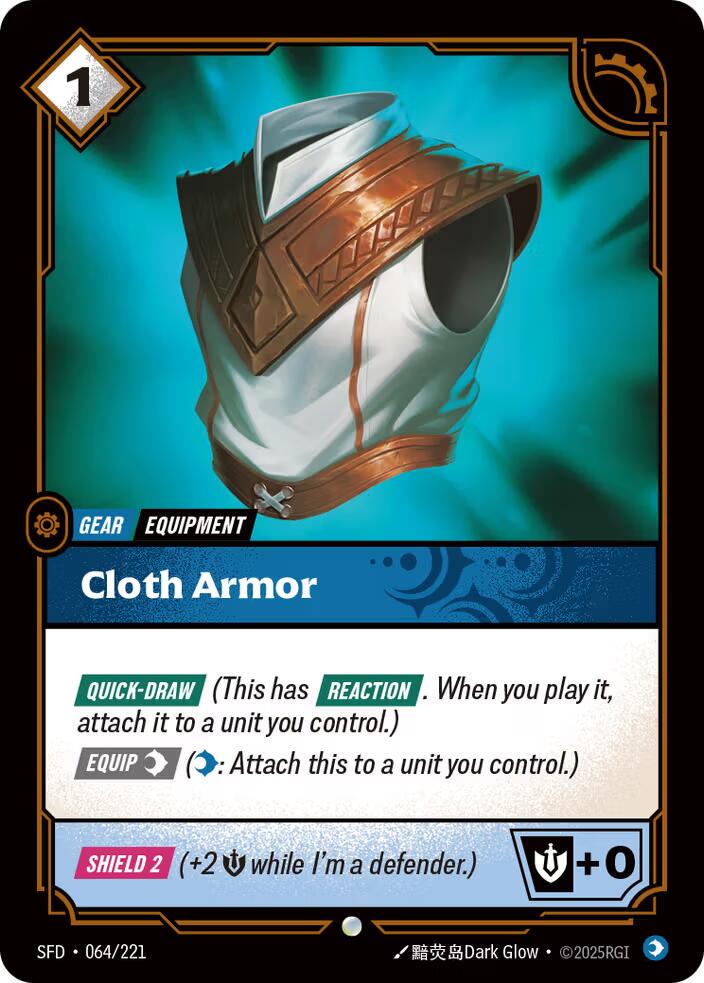 Cloth Armor 64 - Riftbound League of Legends SFD kart görseli