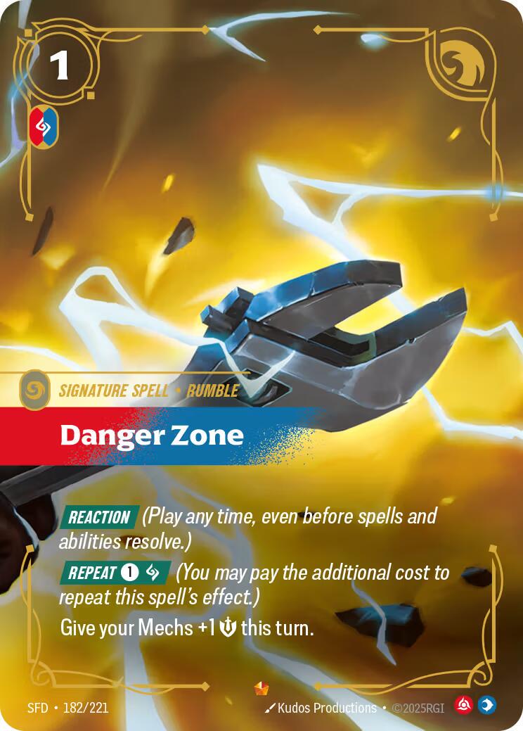 Danger Zone 182 - Riftbound League of Legends SFD kart görseli