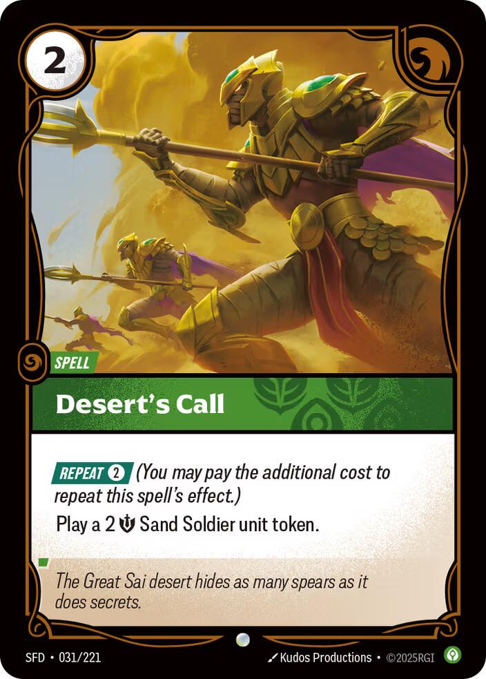 Desert's Call 31 - Riftbound League of Legends SFD kart görseli